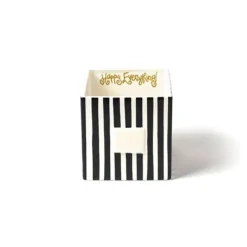 Diy Containers^Happy Everything Black Stripe Medium Nesting Cube By !