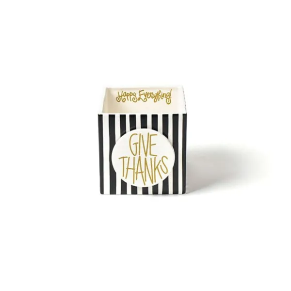 Diy Containers^Happy Everything Black Stripe Medium Nesting Cube By !