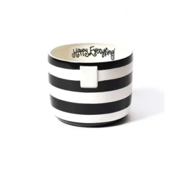 Kitchen & Dining^Happy Everything Black Stripe Mini Bowl By !