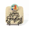 Home Accents^Happy Everything Black Swirl Mini Plate Stand By !