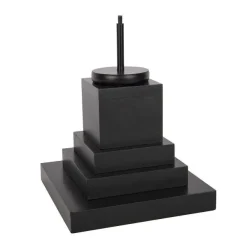 Table Decor^The Round Top Collection Black Wood Display Pole, Short