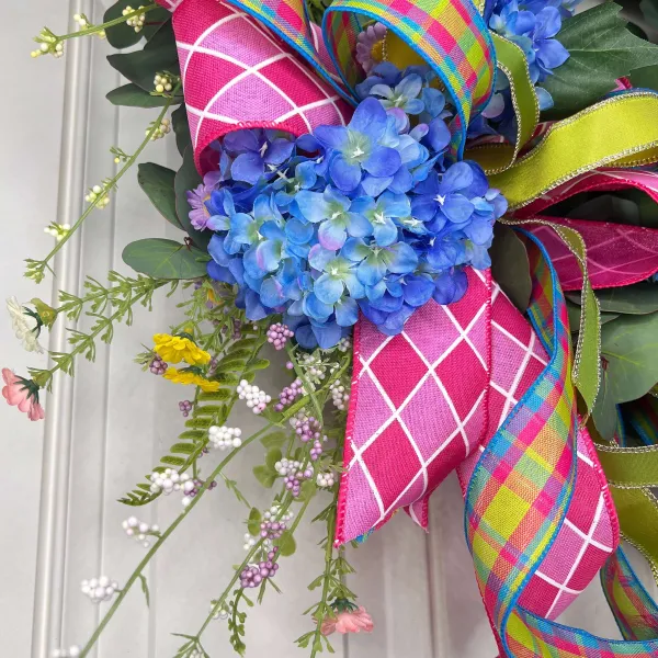Creations^* Blooming Blue Hydrangea Wreath