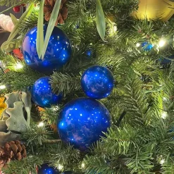 Garlands^Farrisilk Blue Candy Apple Ball Garland, 10'