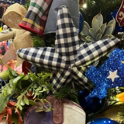 Picks^Liberty Floral Blue Gingham Star Pick