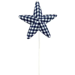 Picks^Liberty Floral Blue Gingham Star Pick
