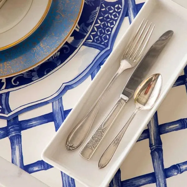 Party Diy^Hester & Cook Blue Lattice Placemat Sheets