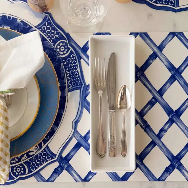 Party Diy^Hester & Cook Blue Lattice Placemat Sheets