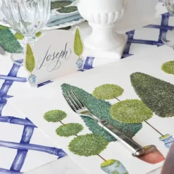 Party Diy^Hester & Cook Blue Lattice Runner