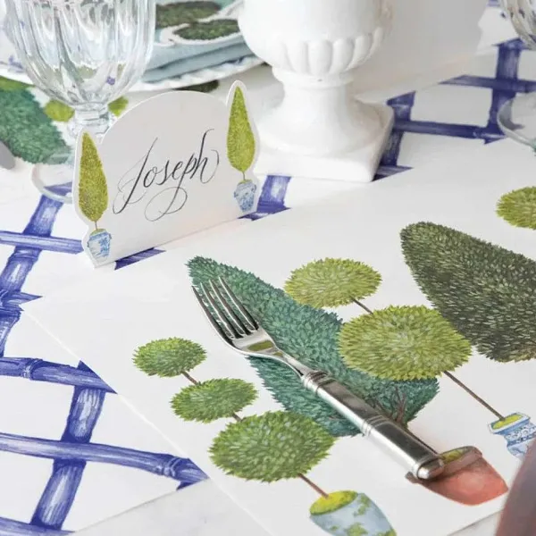 Party Diy^Hester & Cook Blue Lattice Runner