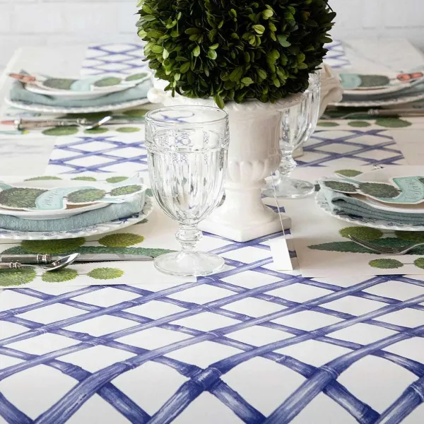 Party Diy^Hester & Cook Blue Lattice Runner