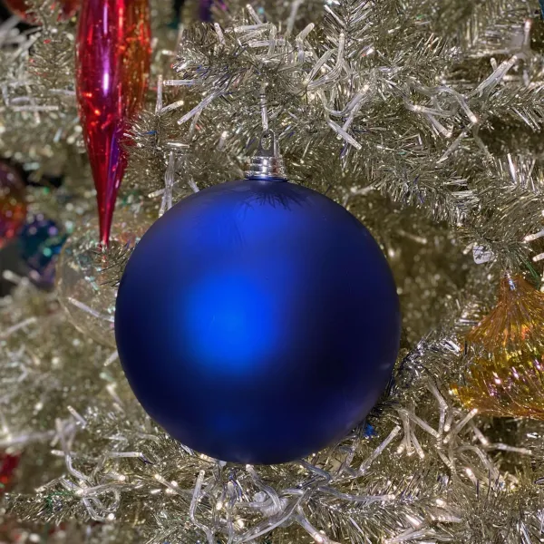Ball Ornaments^Farrisilk Blue Matte Ball Ornament, 8"