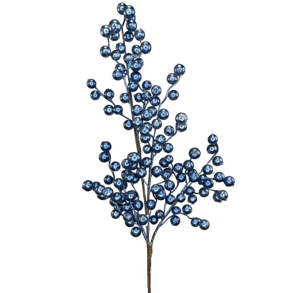 Spring^Direct Export Co. Blue Metallic Crabapple Spray