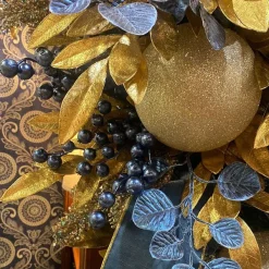 Spring^Direct Export Co. Blue Metallic Crabapple Spray