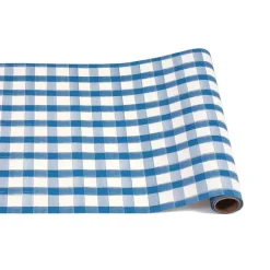 Party Diy^Hester & Cook Blue Painted Check Runner