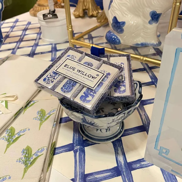 Easter^Two's Company Blue Willow Bandages Gift Box