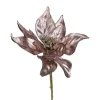 Floral^Regency Blush Pink Metallic Poinsettia Stem