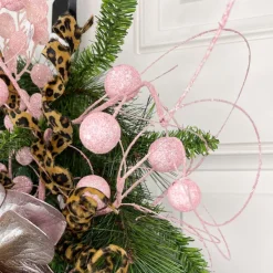 Sprays^Regency Blush Sequin Wispy Ball Spray
