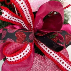 Ribbon^Craig Bachman Bold Hearts On Black Ribbon 1.5" X 10Yd