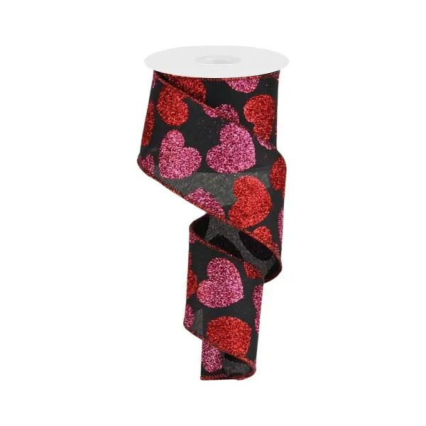 Ribbon^Craig Bachman Bold Hearts Ribbon, 2.5" X 10Yd