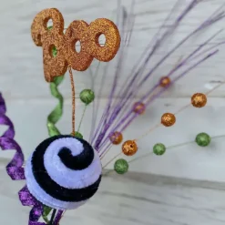 Floral^Liberty Floral Boo Curly Velvet Ball Spray