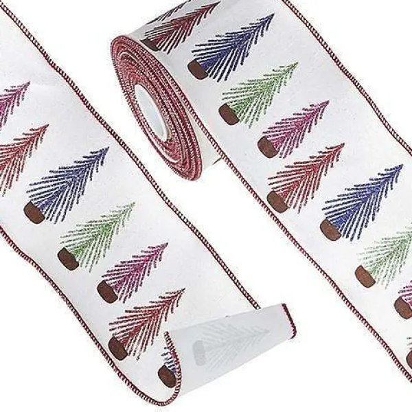 Ribbon^RAZ Bottle Brush Tree Ribbon, 4" X 10Yd