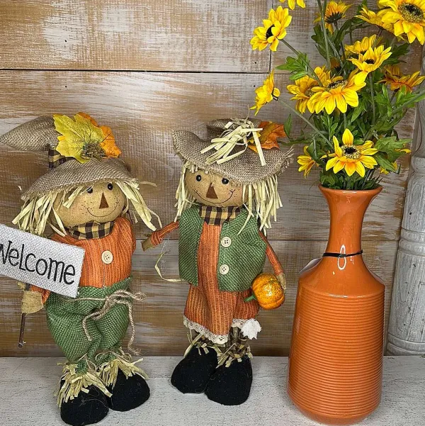 Table Decor^Liberty Floral Boy Decor Scarecrow Standing