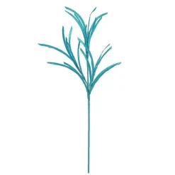 Floral^Craig Bachman Bright Blue Glittered Grass Spray