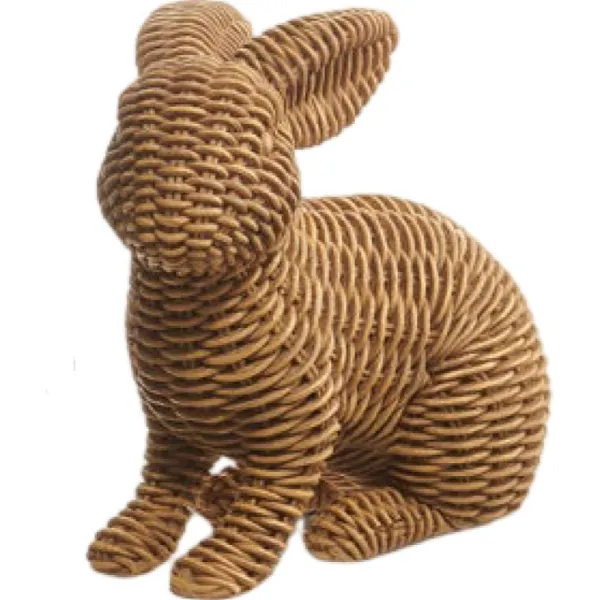 Figurines^RAZ Brown Basketweave Rabbits