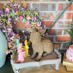 Home Accents^RAZ Brown Basketweave Rabbits