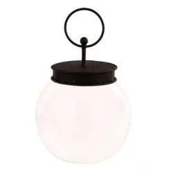 Table Decor^The Round Top Collection Bubble Jar With Black Lid By