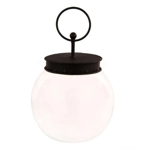 Table Decor^The Round Top Collection Bubble Jar With Black Lid By
