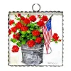 Wall Decor^The Round Top Collection Bucket Of Geraniums Mini Gallery Art