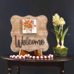 Wall Decor^The Round Top Collection Bucket Of Geraniums Mini Gallery Art