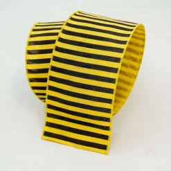 Spring^Farrisilk Bumblebee Stripe Ribbon 4"X10Yd