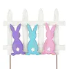 Table Decor^The Round Top Collection Bunnies Fenced In