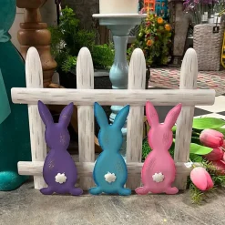 Table Decor^The Round Top Collection Bunnies Fenced In
