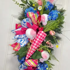Door Decor^* Bunny Ears And Easter Cheers Teardrop