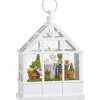 Figurines^RAZ Bunny In Watering Can Lighted Water White Greenhouse