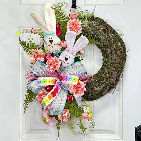 Door Decor^* Bunny Love Easter Wreath