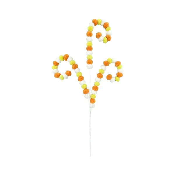 Sprays^Liberty Floral Candy Corn Felt Ball Spray