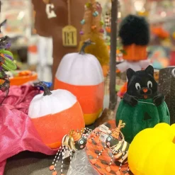 Home Accents^Liberty Floral Candy Corn Pumpkin-Large