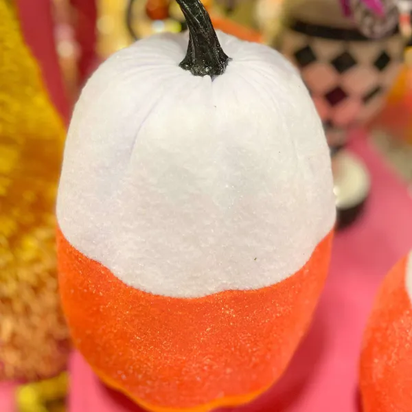 Home Accents^Liberty Floral Candy Corn Pumpkin-Large