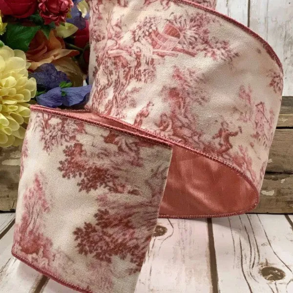 Spring Ribbon^D. Stevens Canvas Provence Toile Ribbon, 4" X 10Yd