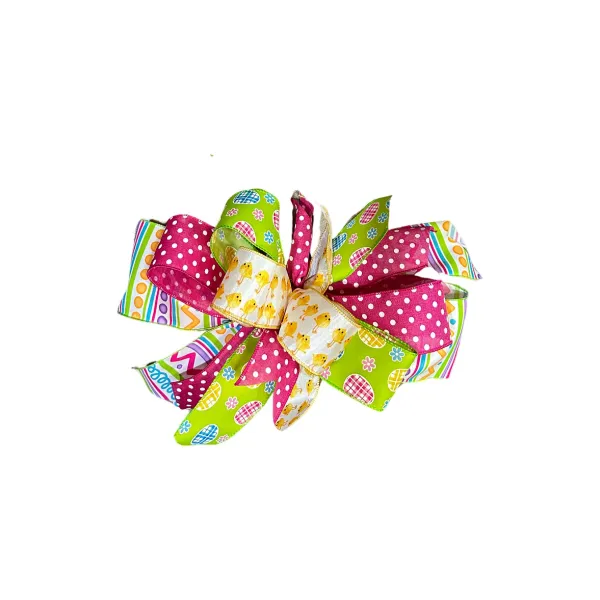Creations^* Cayce Easter Chick Embellishment Bow, Large