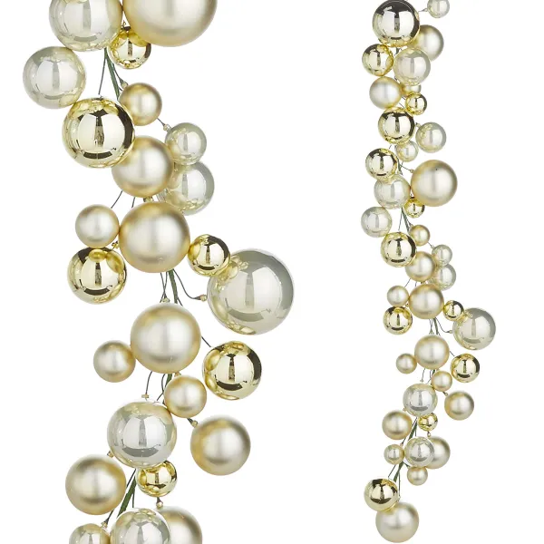 Happy New Year^RAZ Champagne Ball Garland, 4'