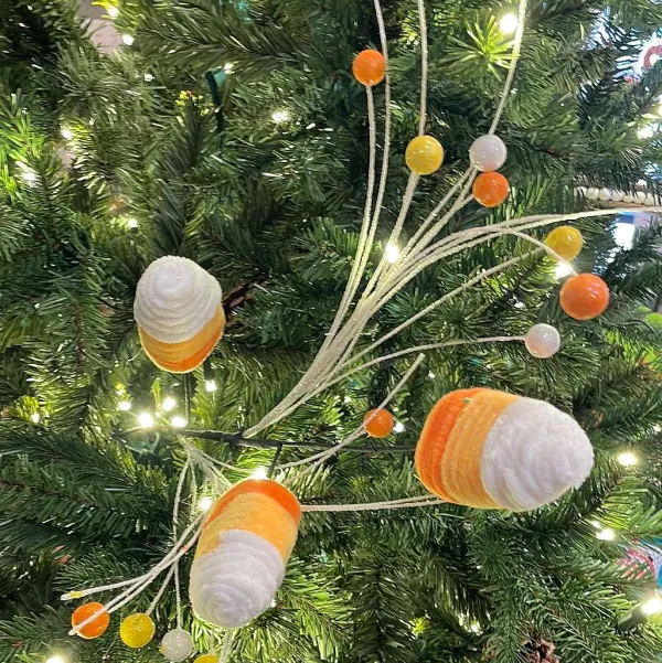 Floral^Liberty Floral Chenille Candy Corn Spray