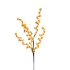 Floral^Liberty Floral Chenille Curly Spray, Yellow And Orange