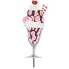 Pot Stakes^The Round Top Collection Cherry Heart Ice Cream Sundaes