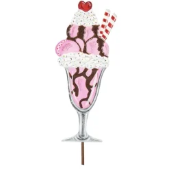 Wall Decor^The Round Top Collection Cherry Heart Ice Cream Sundaes
