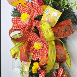 Spring Ribbon^D. Stevens Chiffon Satin Lime Green Plaid Ribbon, 1.5" X 10Yd